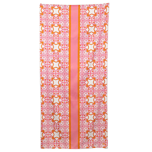 Palace Tile Quick Drying Beach Towel In Pink