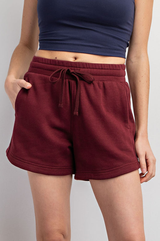 The Sophie Shorts In Maroon