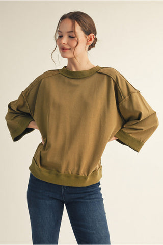 Bring On The Good Times Top- Olive