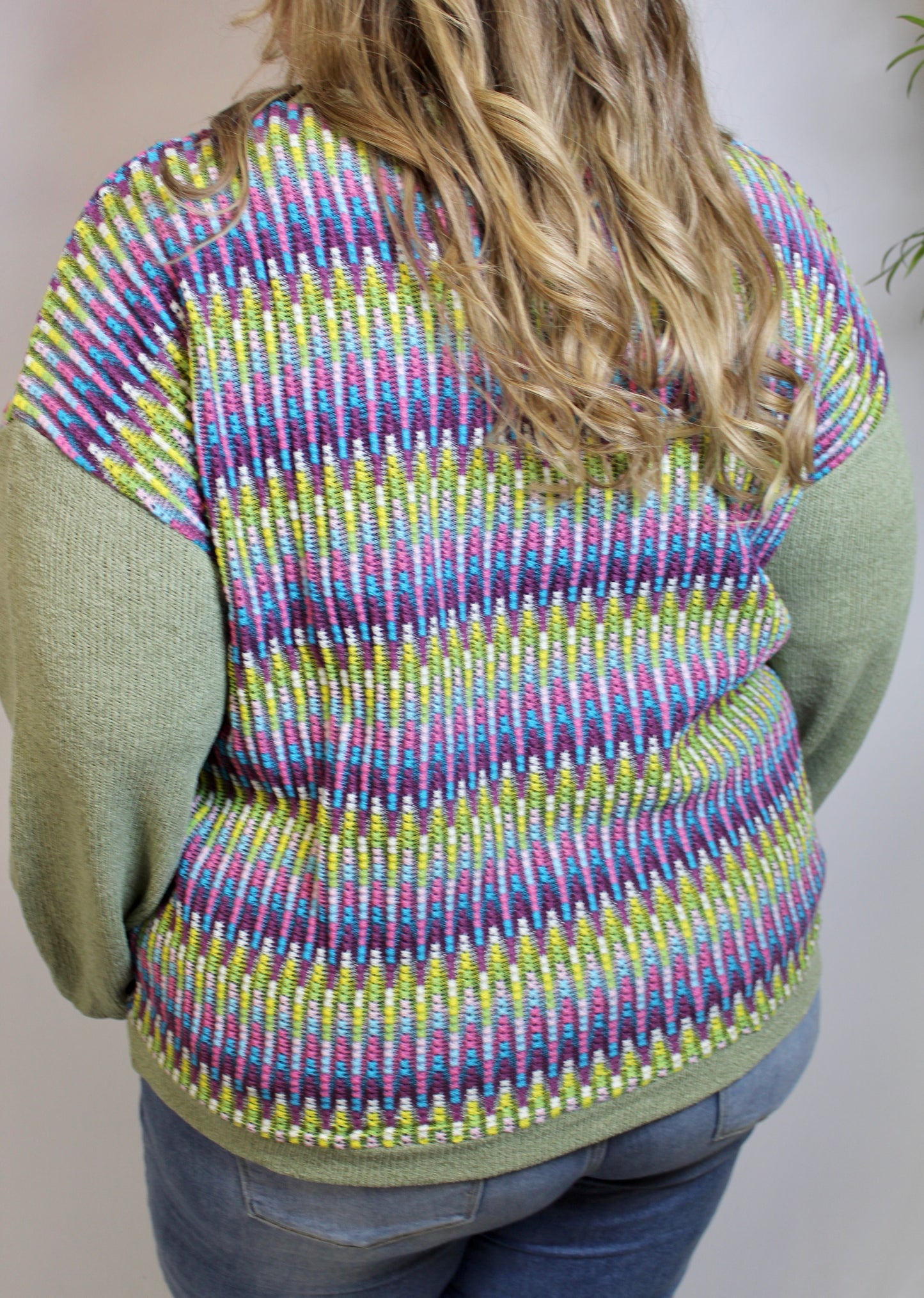 Curvy Easter Candy Sweater