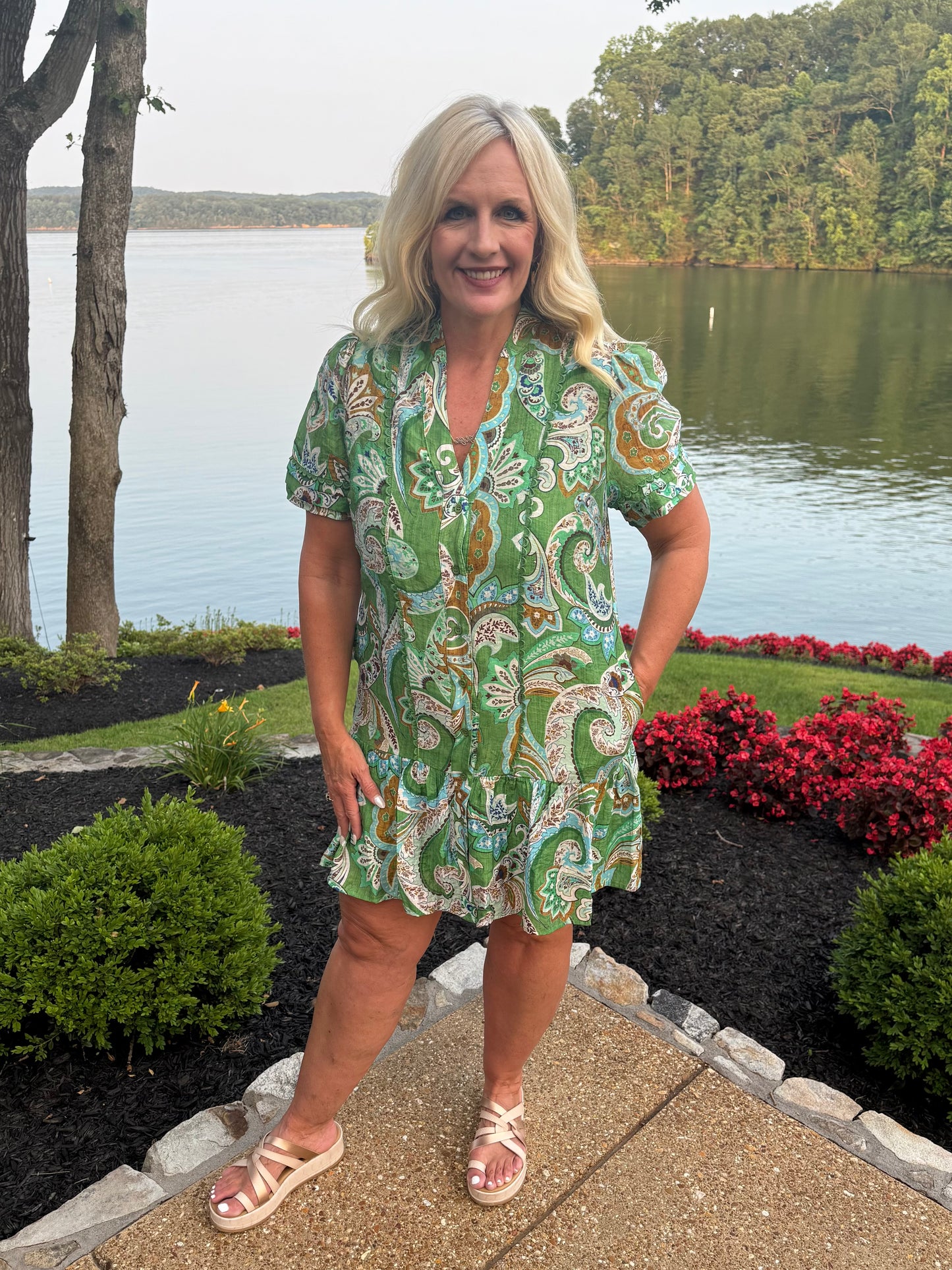 The Sundazzle Dress- Green