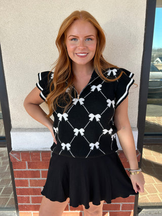 Pretty In Bows Sweater /Black