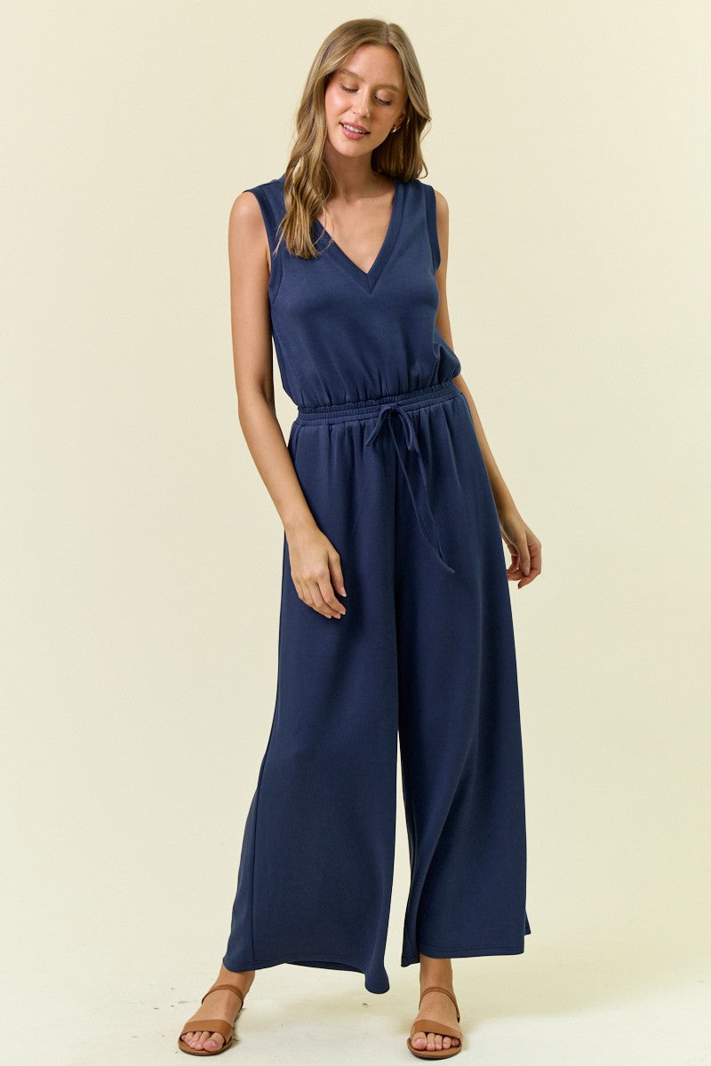 On My Terms Jumpsuit- Indigo