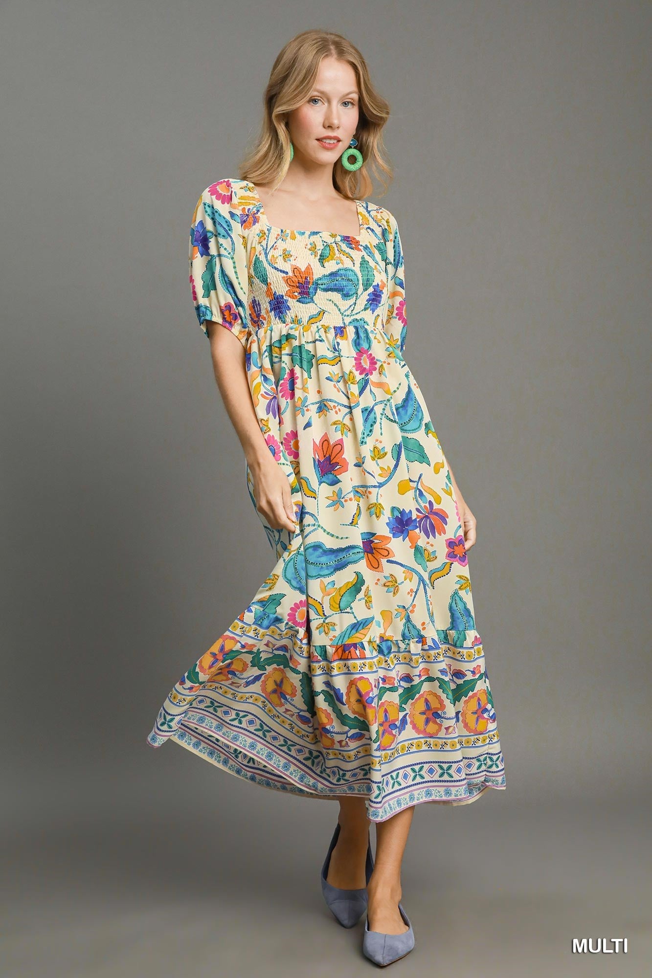 Sunlit Shores Midi Dress