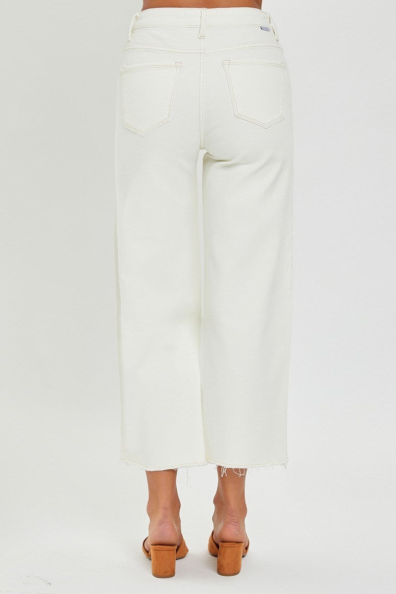 Curvy White Hydrangea Jeans