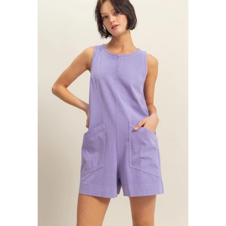 On Vacay Romper- Purple