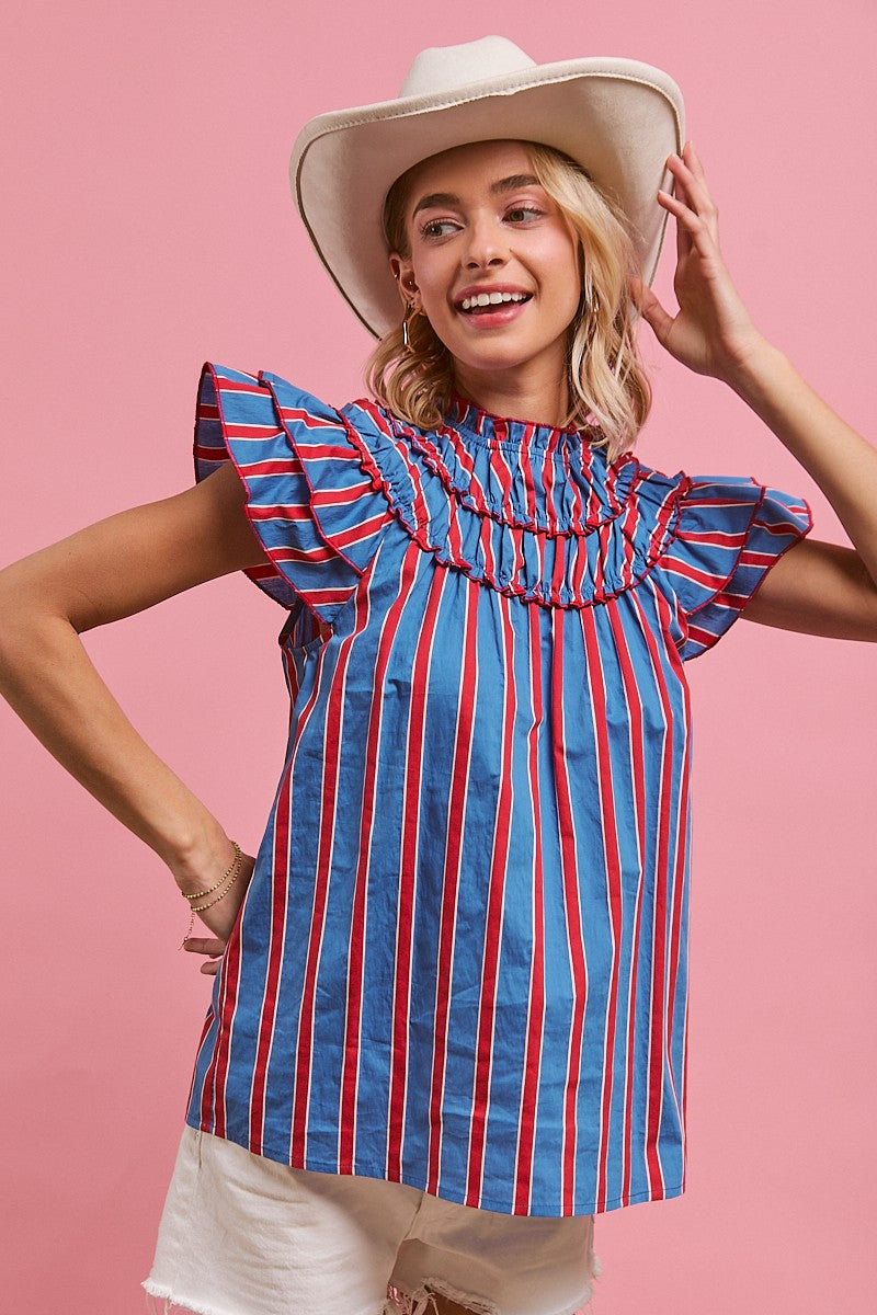 United Stripes Woven Top