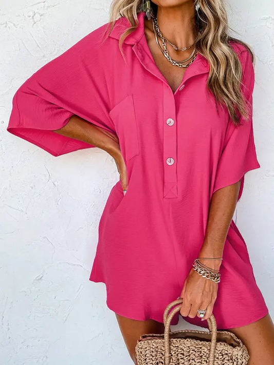 Taking Care Of Business Romper In Pink