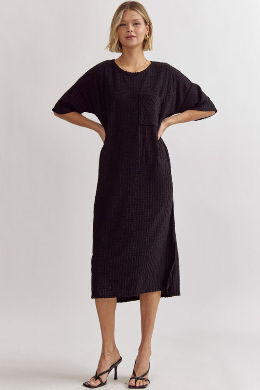 Afternoon Picnic Dress In Black