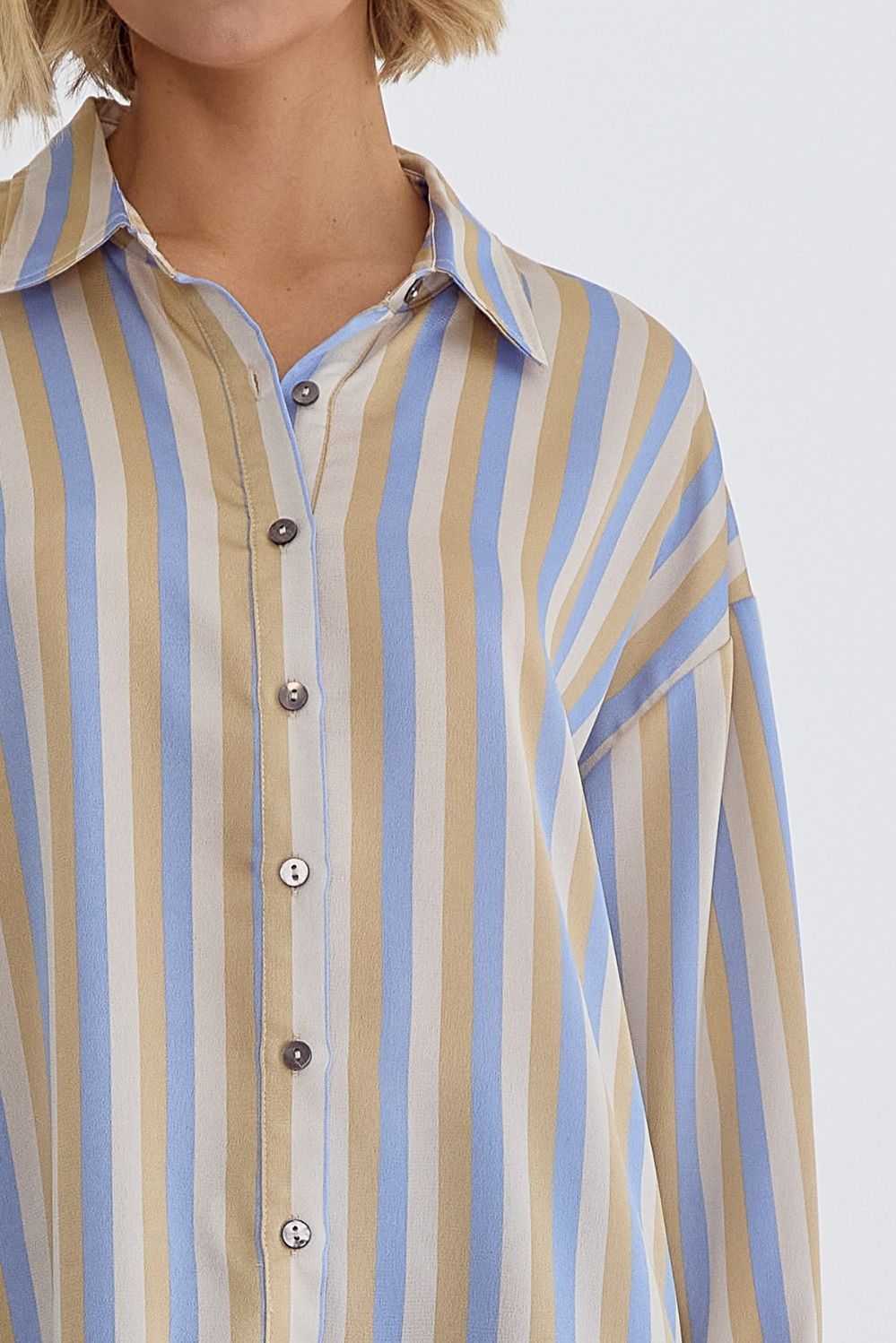 Stripes Like Burberry Top In Blue