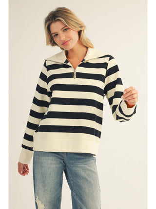Easy Breezy Collared Sweatshirt