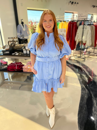 Making Wishes Mini Dress/Blue