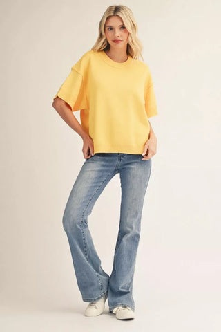 Believe In Yourself Sweater Top/Yellow