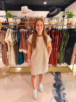 Boardwalk Tshirt Dress- Mocha