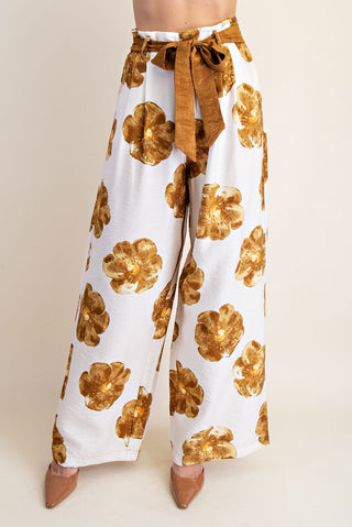 Sweet Breeze Tie Waist Pants/Taupe