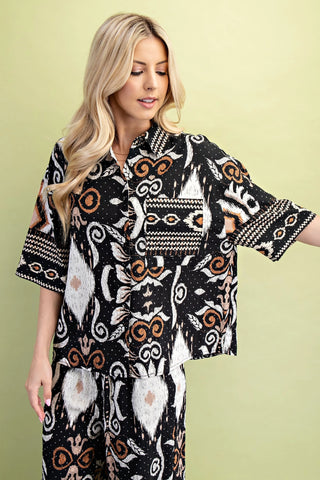 Whimsical Dreamer Top- Black