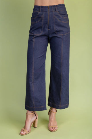 City Stride Cropped Pant- Navy