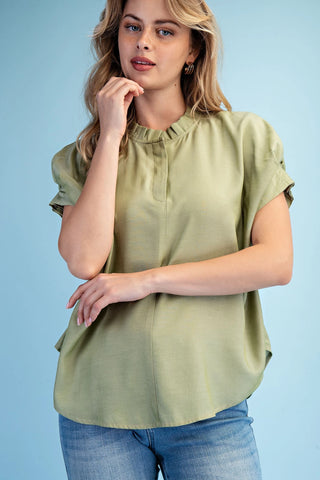 Skyline Serenity Top- Moss