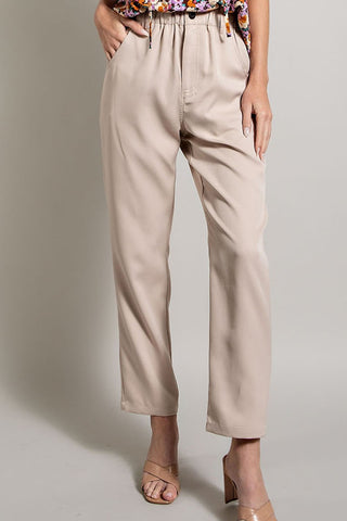 Curvy Tailored To Fit Pants In Oatmeal