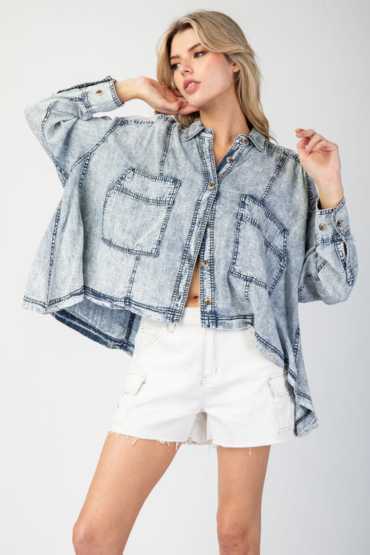 Simple Life Denim Top