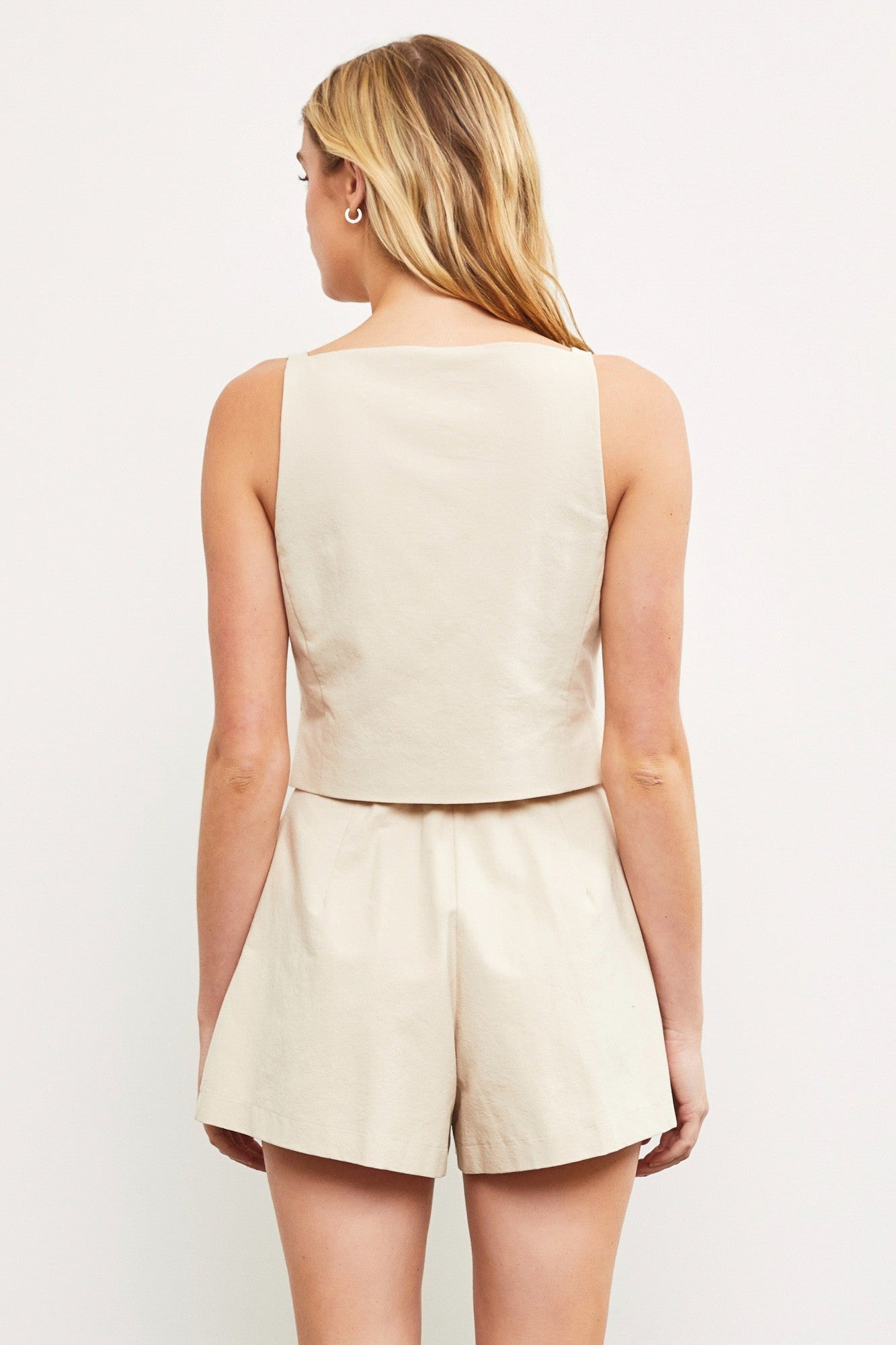 Coconut Cream Vest Romper