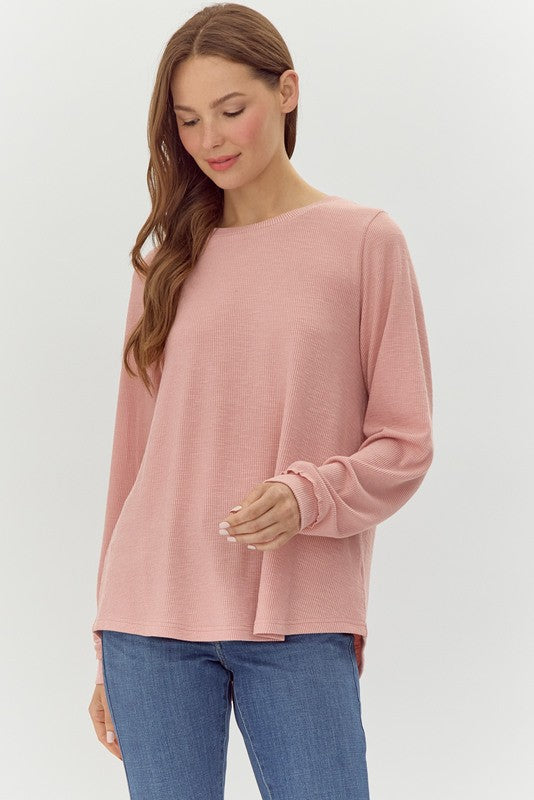 Crazy Comfy Top In Mauve