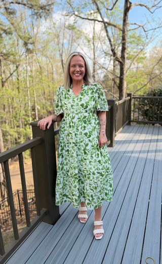 Coastal Petals Midi - Matcha Mix