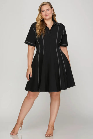 The Mary Alice Skater Dress/Black