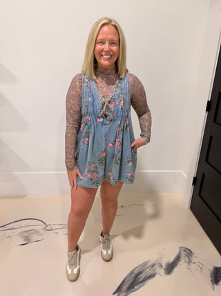 Painted Rosalie Denim Romper