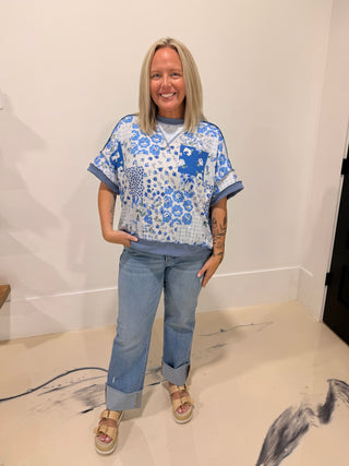 The Quilt Effect Top - Blue