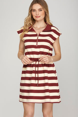 Tailgate Mini Dress- Maroon