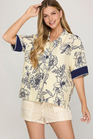 Island Life Top- Navy