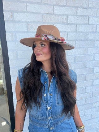 Lucie Aztec Hat- Brown