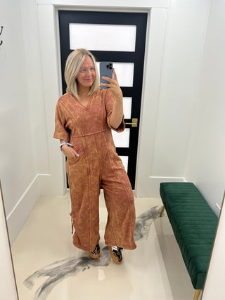 The Birdie Jumpsuit- Spice