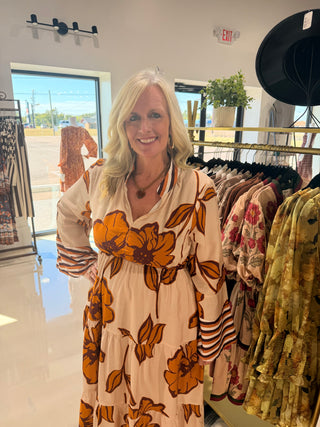 Fall Bloom Midi Dress
