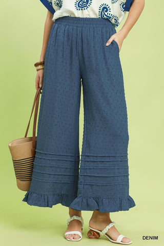 Sweetgrass Ruffle Pant- Denim