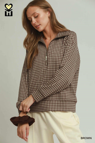 Fall Gingham Pullover