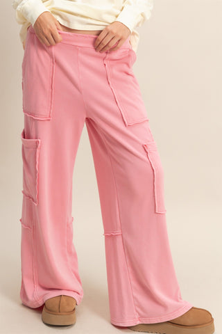 The Josie Mineral Washed Pants/Pink