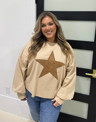 Curvy Starstruck Top - Natural