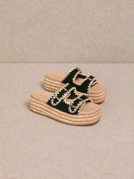 The Heidi Sandal/Black