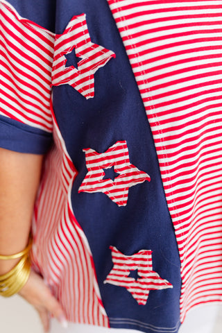 Oh Say Can You See Stripe Top