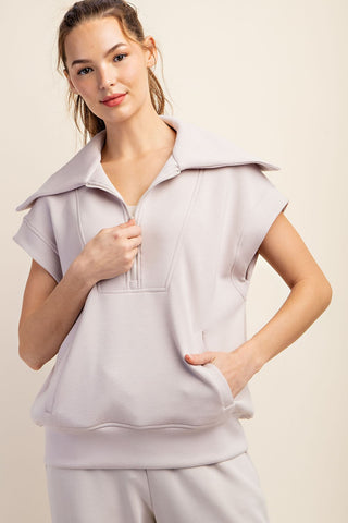 Urban Charm Quarter Zip Top