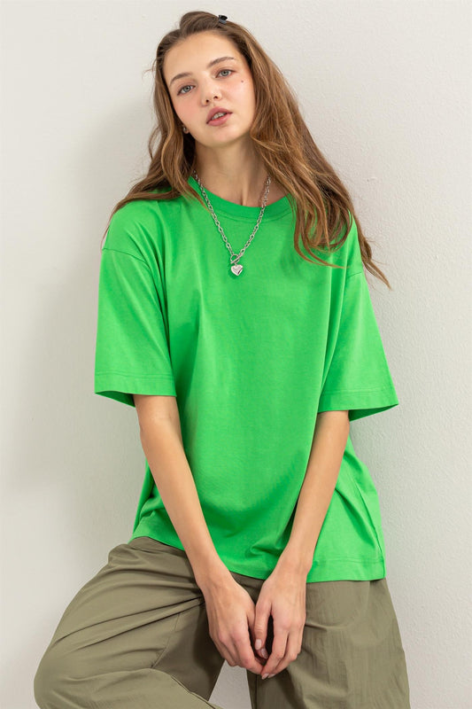 Relaxing Weekend Top In Green