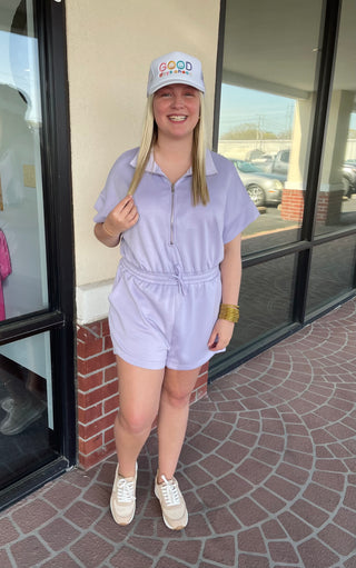 Sun Kissed Romper- Lavender