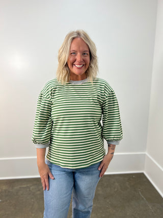 Slow Mornings Striped Top