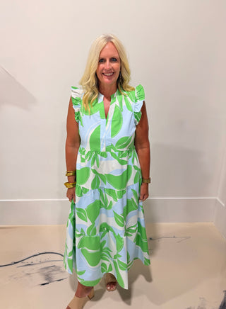 The Kari Dress- Light Blue Mix