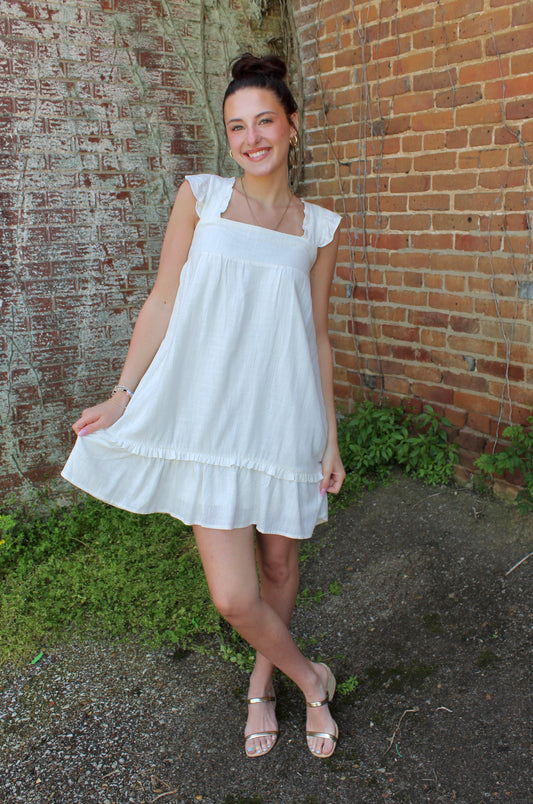 Family Pictures Dress In White