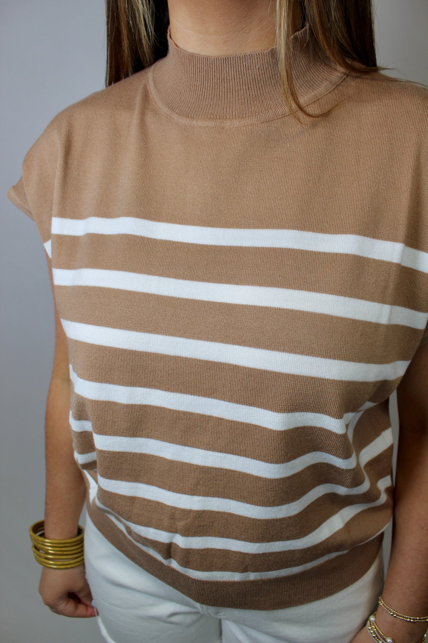 The Sloan Top In Brown