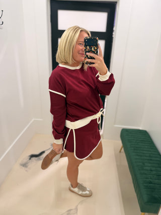 The Dash Downtown Set- Burgundy