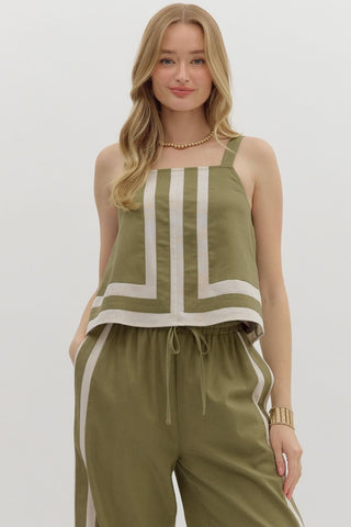 Accent Border Top- Olive